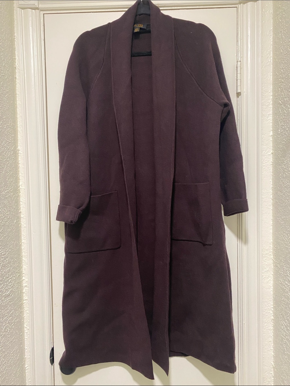 Truth By Republic Open-Front Brown Trench Coatigan